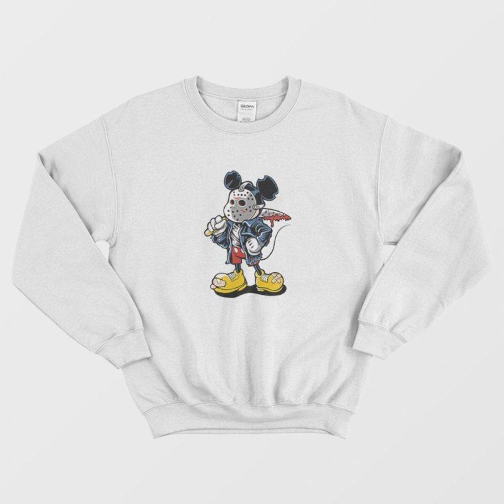 Jason Voorhees Mickey Mashup Halloween Horror Fun Graphic Unisex Sweatshirt